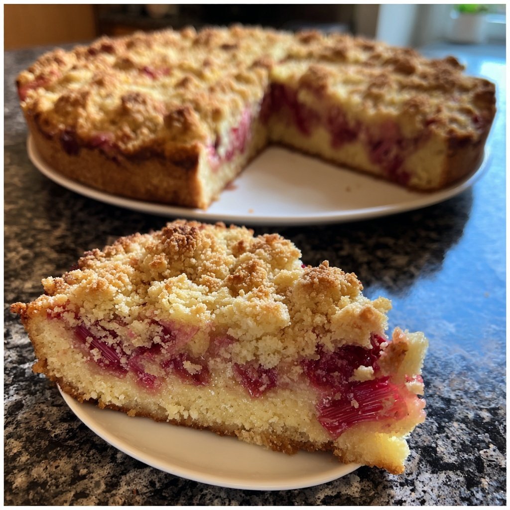 Streuselkuchen Mit Rhabarber