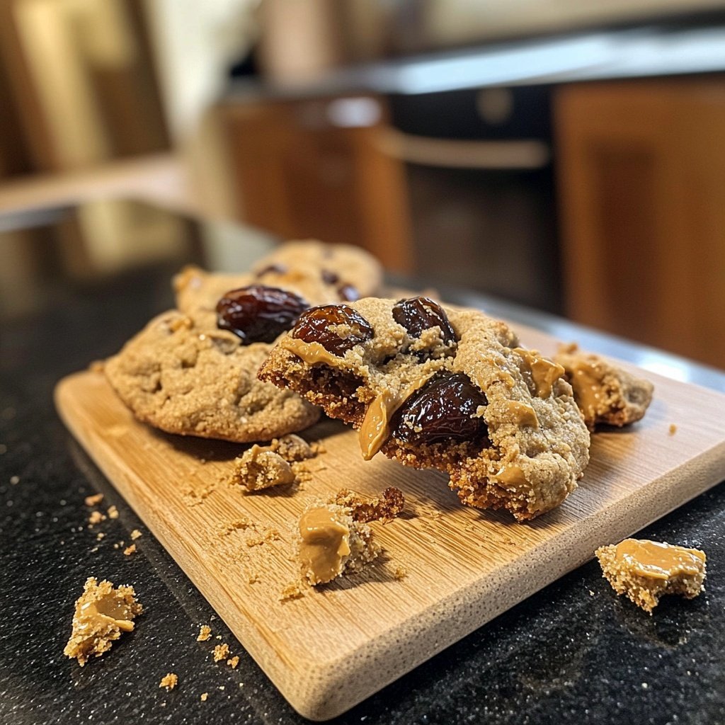 Gesunde Kekse mit Datteln & Erdnussbutter