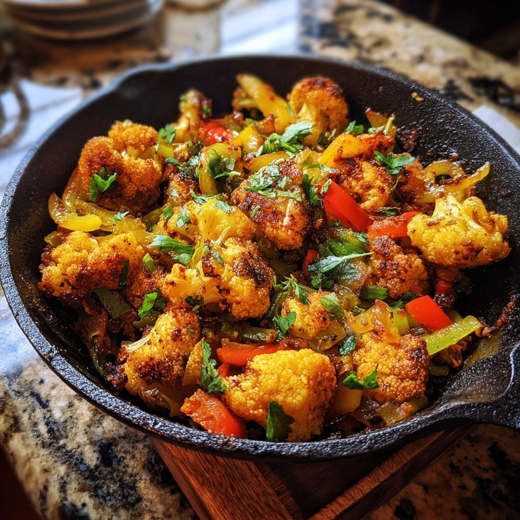 Blumenkohlpfanne vegetarisch