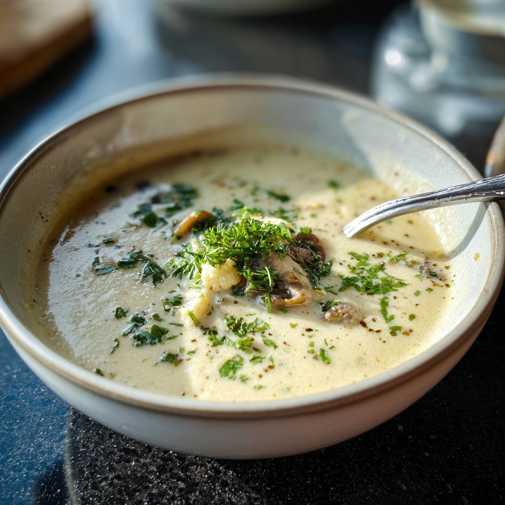 Blumenkohlsuppe mit Kräutern