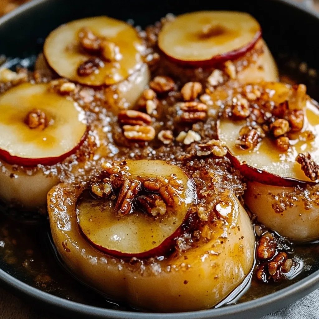 Gebackene Birnen mit Honig und Walnüssen