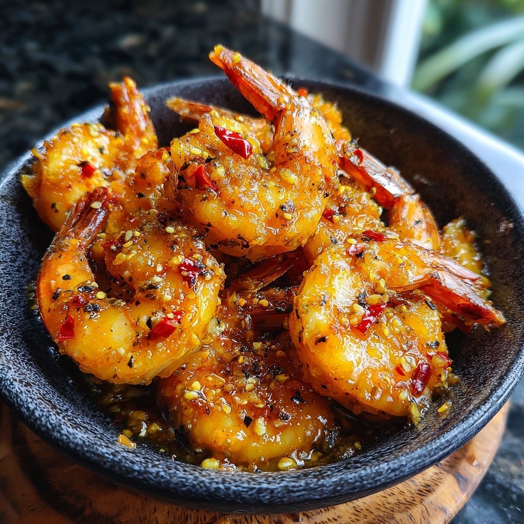 Garnelen in Vanille-Chili-Butter