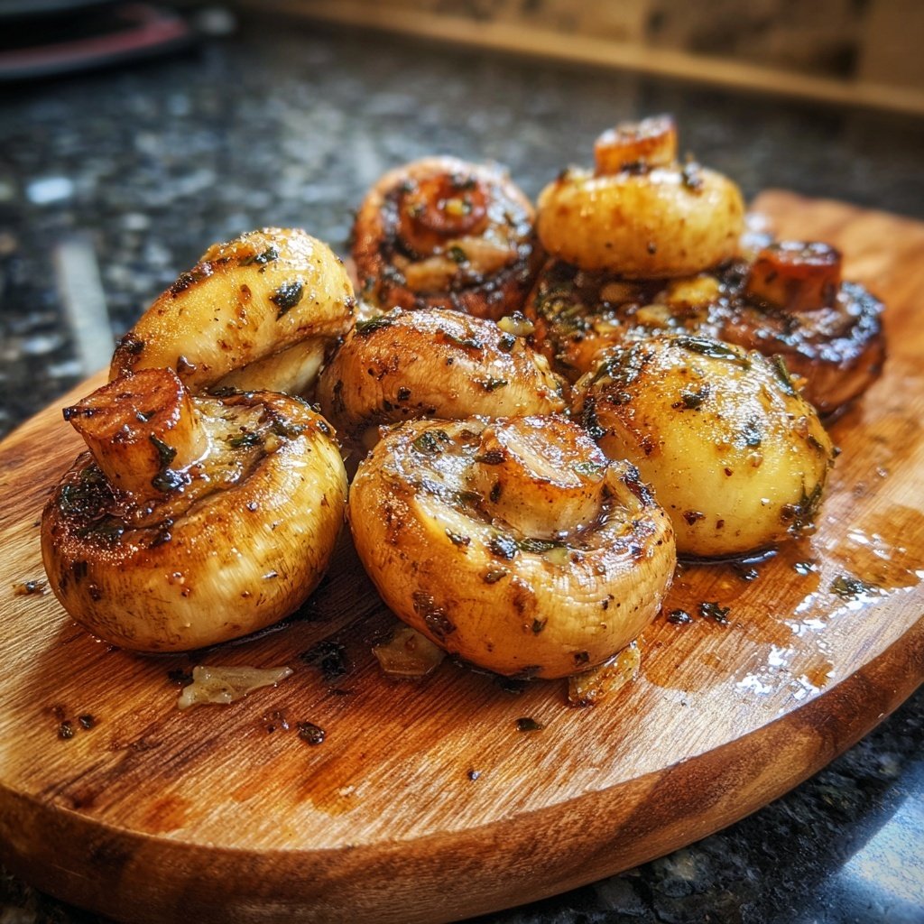 Knoblauch Champignons Als Grill Beilage