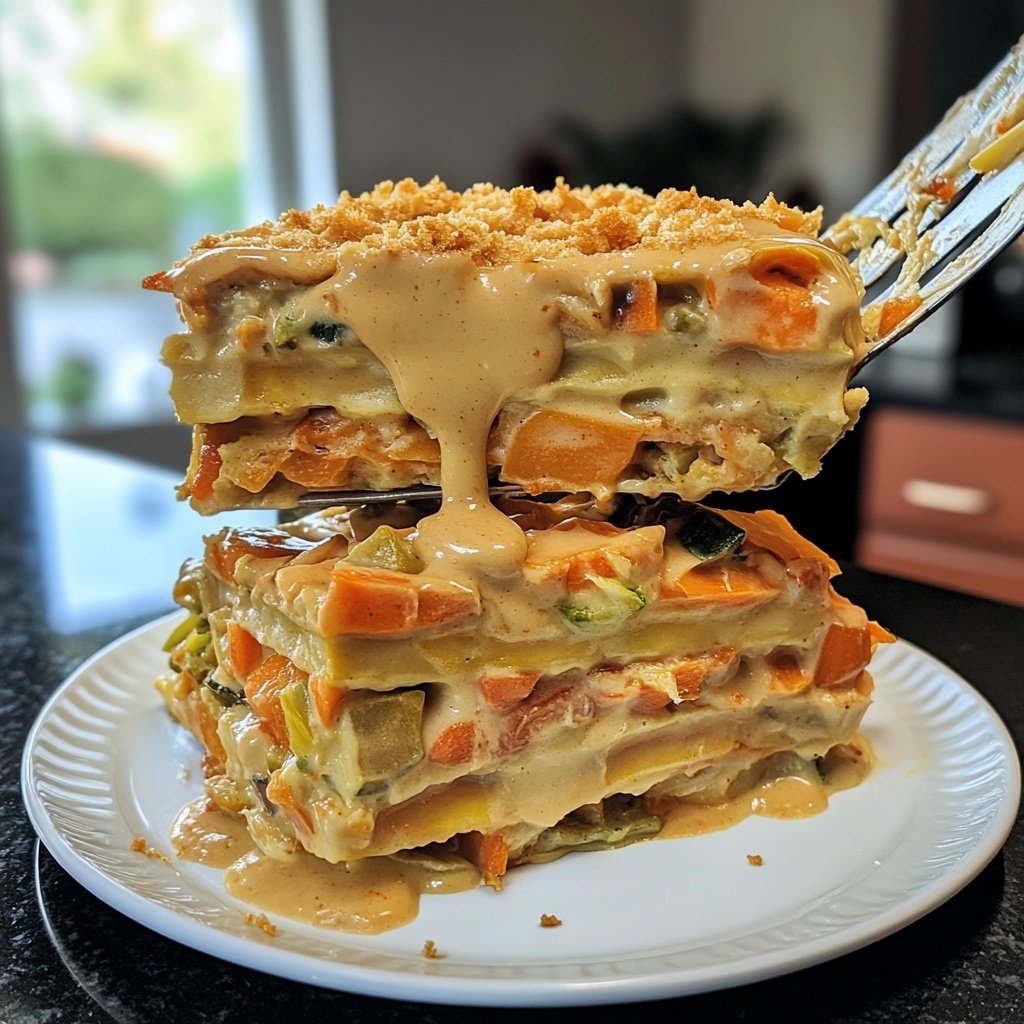 Gemüseauflauf mit Sahnesauce