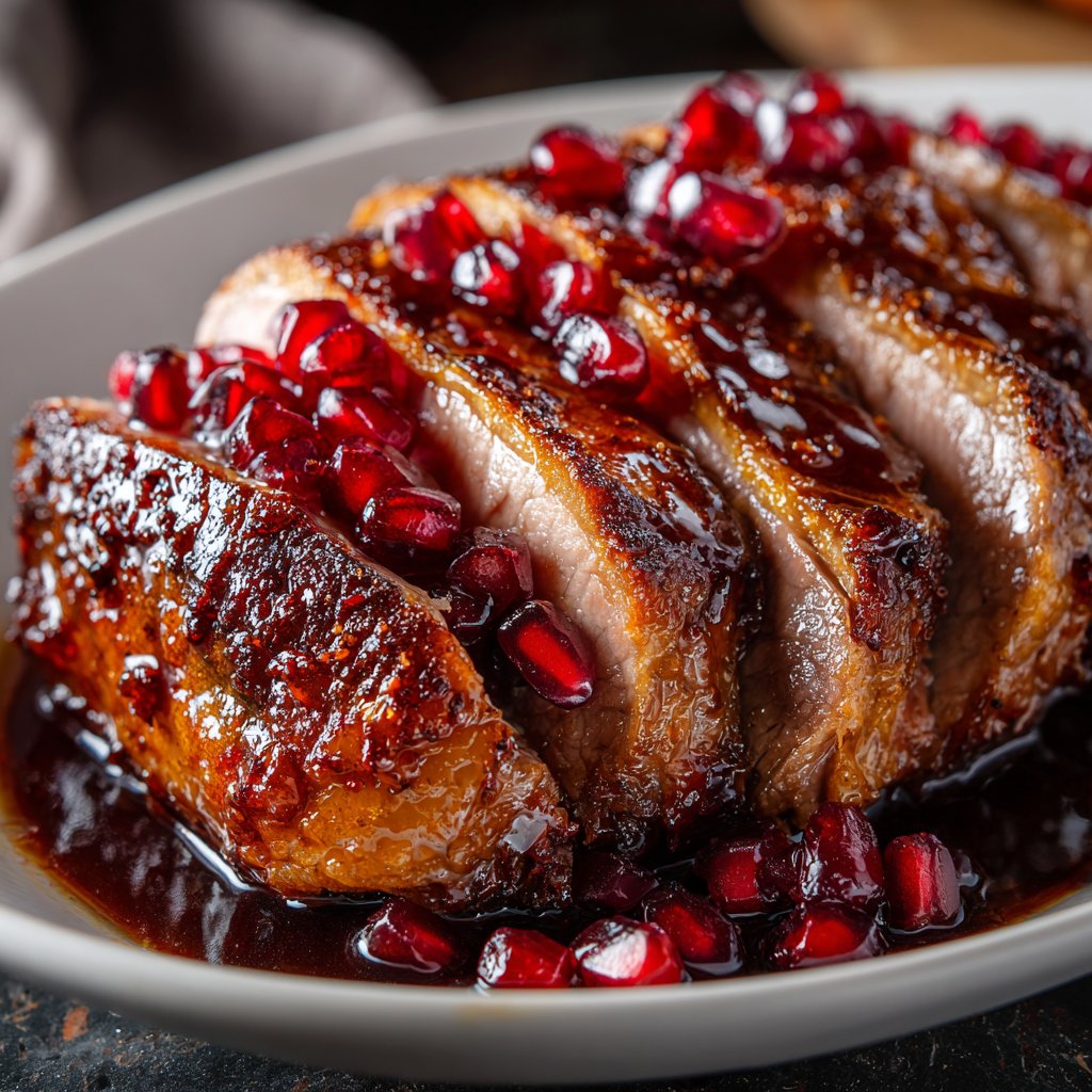 Entenbrust mit Granatapfeljus