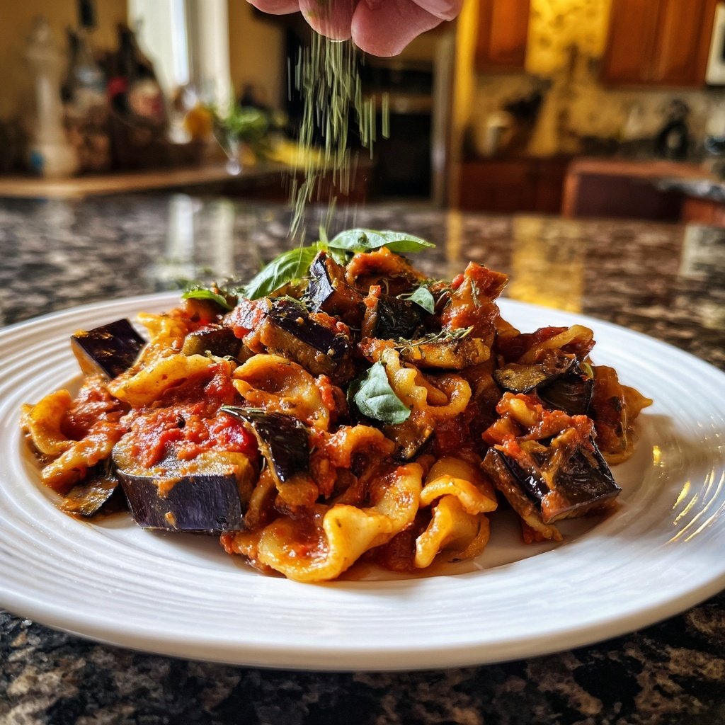 Internationale Küche Italienische Pasta alla Norma