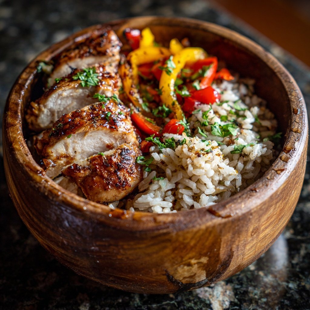Kalorienarme Hähnchen Bowl Mit Reis