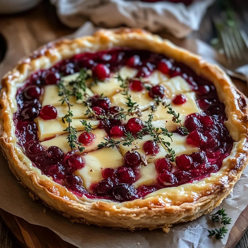 Cranberry Brie Tart mit Pancetta & Thyme