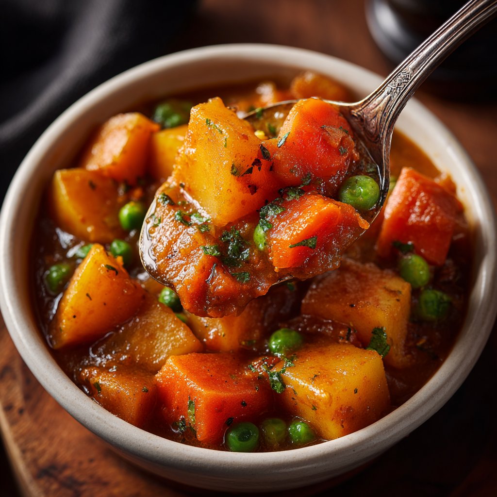 Abendessen mit Gemüseeintopf
