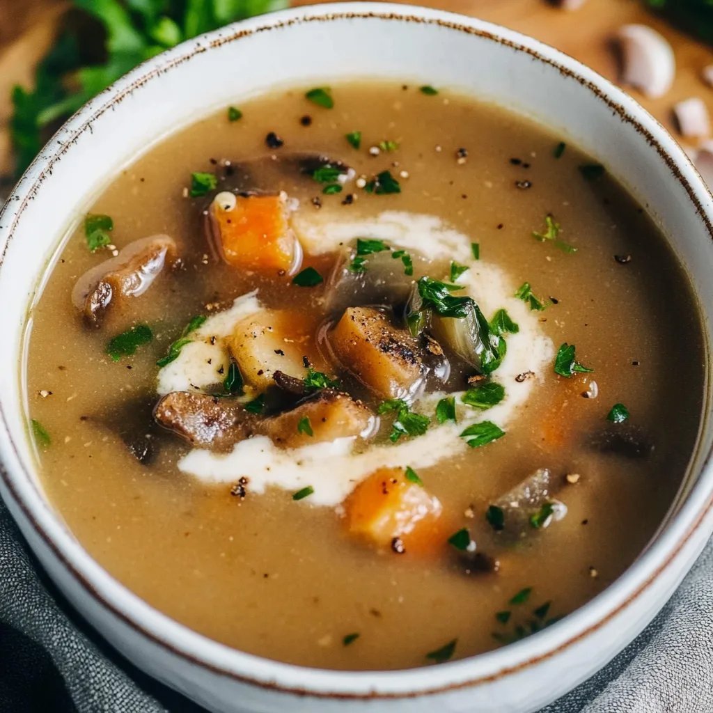 Vegane Maroni-Pilz-Suppe