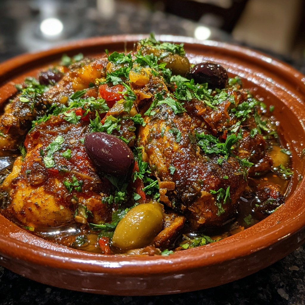 Internationale Küche Marokkanisches Hähnchen-Tagine