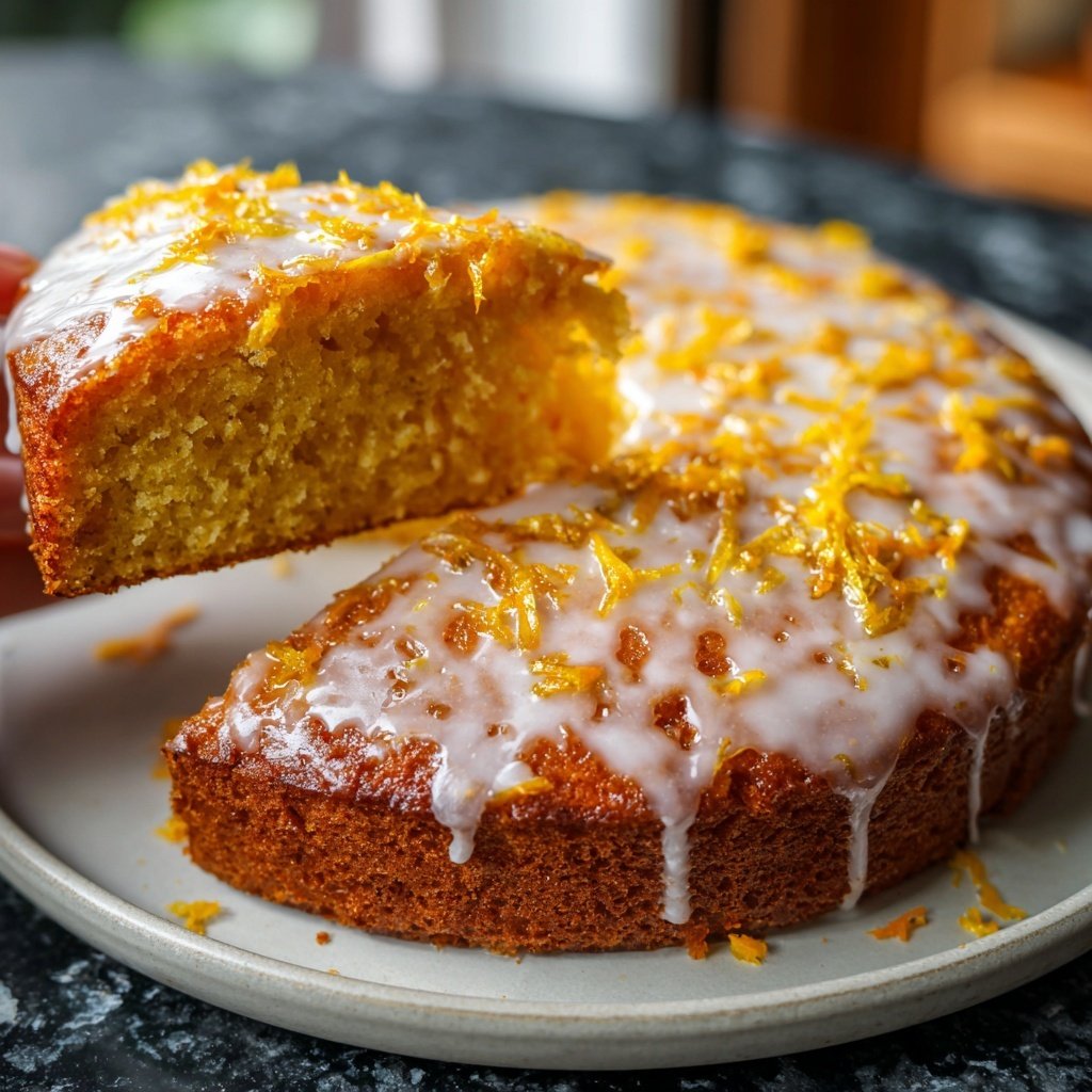 Karottenkuchen Mit Zitronen Glasur